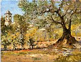 William Merritt Chase Canvas Paintings - Olive Trees Florence